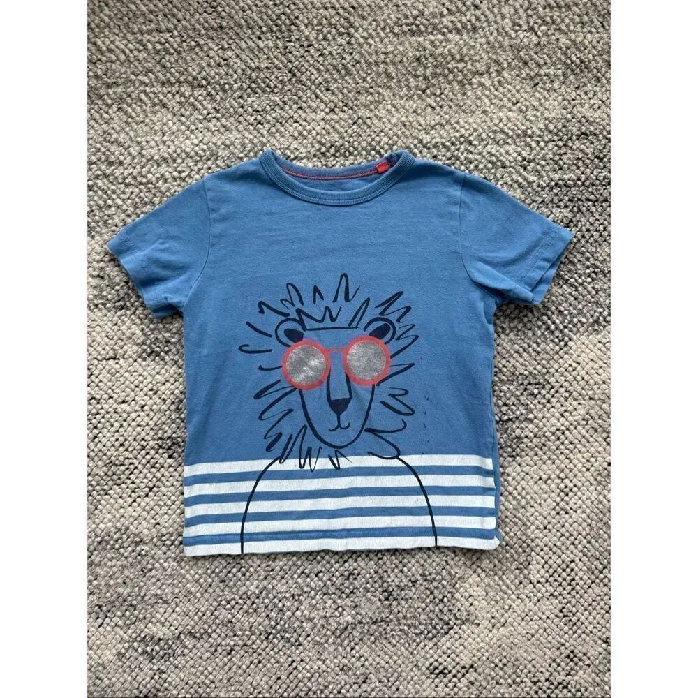 Mini Boden 4-5 Year Old Lion Graphic Tee Shirt